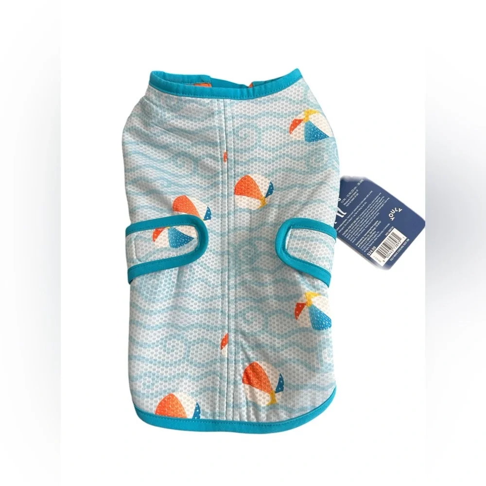 NWT Youly The Beach Bum Reversible Dog Vest With Sun Protection SZ S - Picture 1 of 2